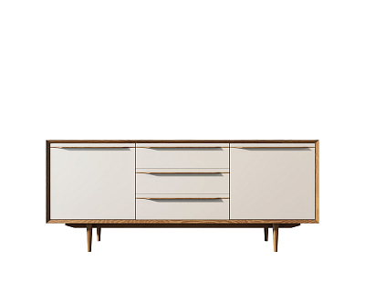 Комод "Bruni white" с тремя ящиками и дверками арт BR-03WH 400_400_1934684